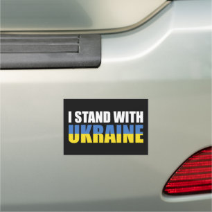 I Stand With Ukraine Car Magnet