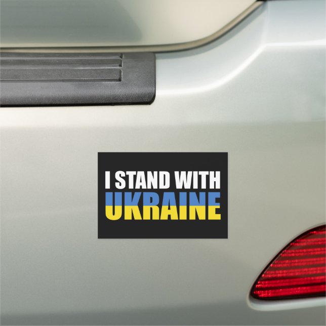 I Stand With Ukraine Car Magnet (In Situ)