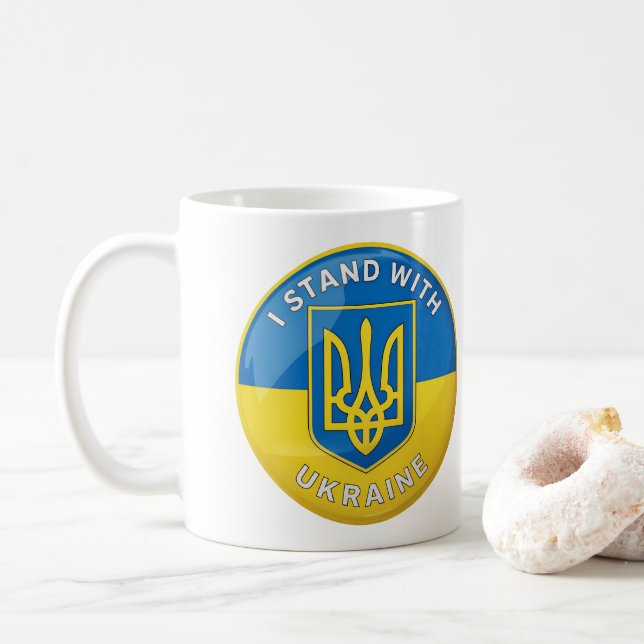 i stand with Ukraine Coffee Mug (With Donut)