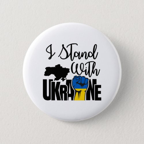 I Stand With Ukraine Country Flag Support Classic Button