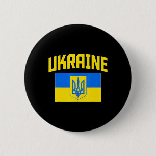 I Stand With Ukraine Distressed Raising Hand Ukrai Button