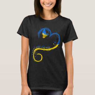 I stand with Ukraine Dove Flag Peace Free Ukraine T-Shirt