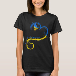 I stand with Ukraine Dove Flag Peace Free Ukraine T-Shirt