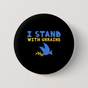 I Stand With Ukraine Dove Peace Pro-ukraine Blue Y Button