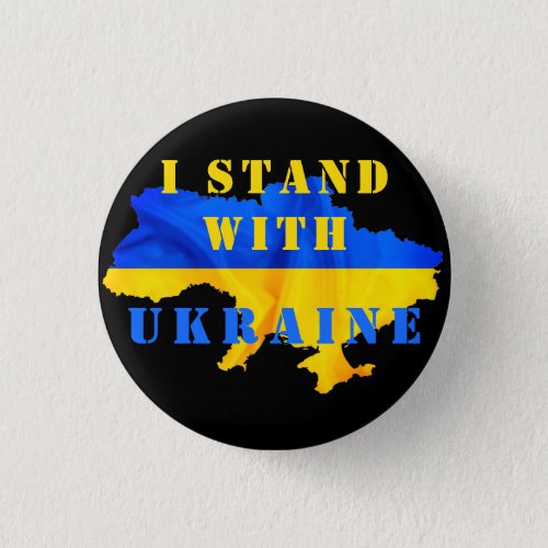 I Stand With Ukraine _ Flag Button _ Freedom