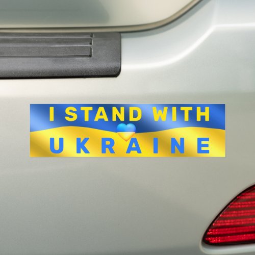 I Stand With Ukraine _ Flag _ Peace _ Freedom Bumper Sticker