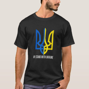 I Stand With Ukraine Flag Support Ukraine Ukrainia T-Shirt