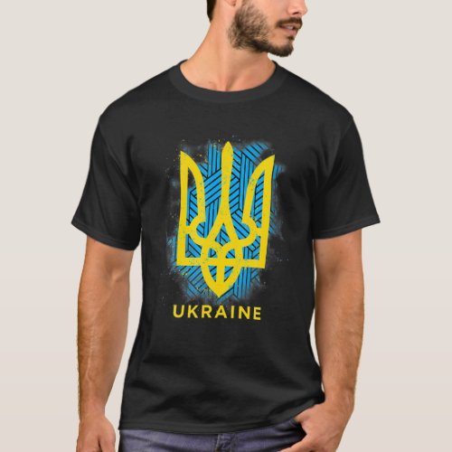 I Stand With Ukraine Flag Ukrainian Flag Symbol T_Shirt