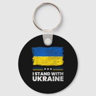 I Stand With Ukraine Flag - Ukrainian Flag - Ukrai Keychain