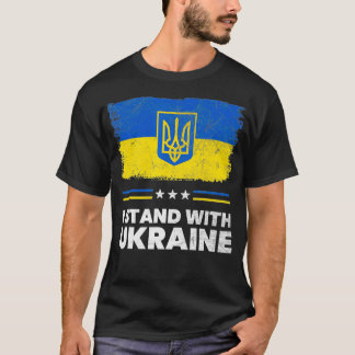 I Stand With Ukraine Flag Ukrainian Flag Ukraine T-Shirt