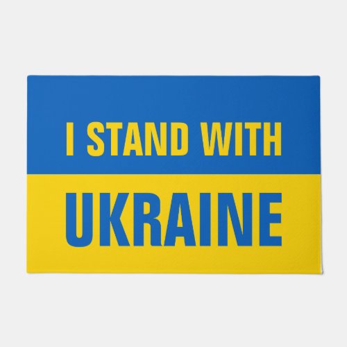 I Stand With Ukraine Flag Ukrainian Support Doormat