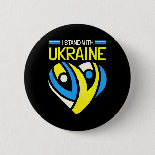 I Stand With Ukraine I Stand For Peace Anti-war Uk Button
