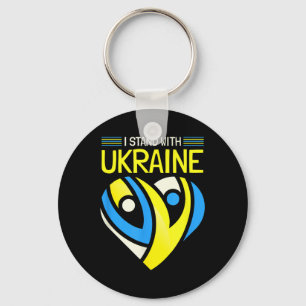 I Stand With Ukraine I Stand For Peace Anti-war Uk Keychain