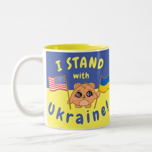 I Stand With Ukraine Kawaii Fundraising Mug
