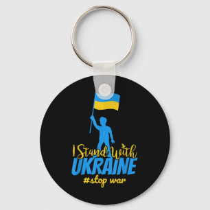 I Stand With Ukraine Make Peace Stop War Support S Keychain