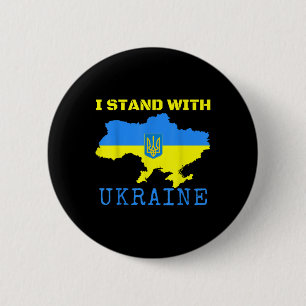 I Stand With Ukraine Map End Ukrainian Flag Stop W Button