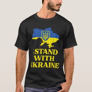I Stand With Ukraine Map Ukrainian Support Women M T-Shirt