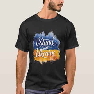 I Stand With Ukraine Patriotic Support Peace Ukrai T-Shirt