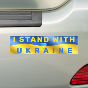 I Stand With Ukraine - Peace Freedom - Solidarity Bumper Sticker