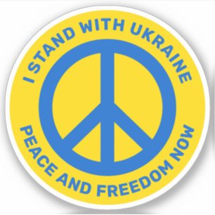 I stand with Ukraine peace symbol no to war Sticker