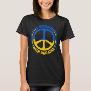 I Stand With Ukraine Peace Symbol T-Shirt