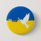 I stand with Ukraine Pin!!! Free Ukraine Button.