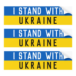 I Stand With Ukraine Political  Bumper Sticker