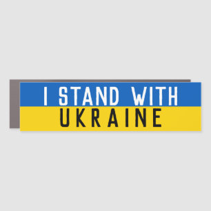 I Stand With Ukraine Political  Car Magnet