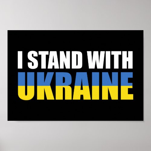 I Stand With Ukraine Poster