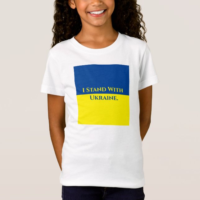 I STAND WITH UKRAINE Rectangle Flag T-Shirt (Front)