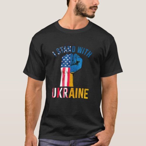 I Stand With Ukraine S Upport UK RAINE Ukrainian A T_Shirt