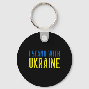 I Stand With Ukraine Shirt Support And Pray For Uk Keychain
