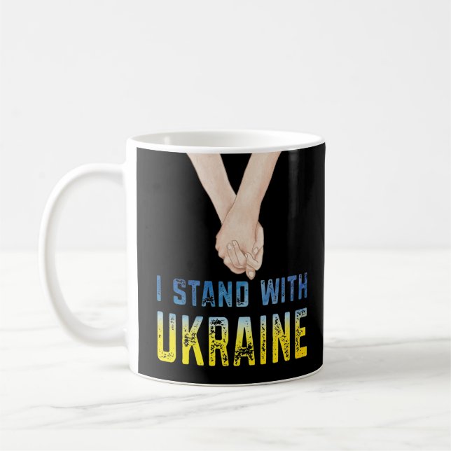 I Stand With Ukraine Shirt Support Ukraine Flag Coffee Mug (Left)