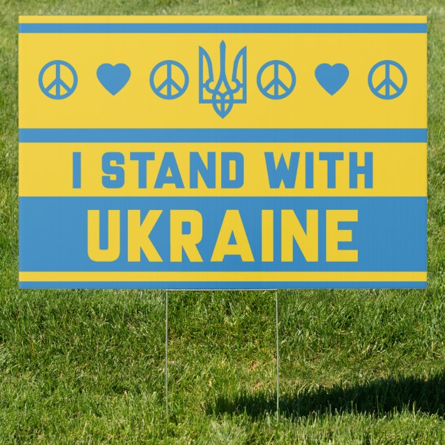 I Stand With Ukraine Sign (Insitu)
