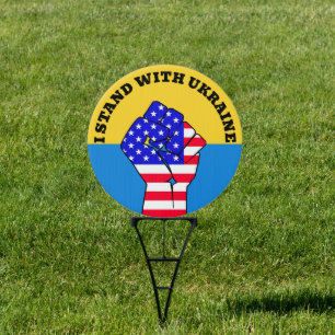 I Stand with Ukraine Sign