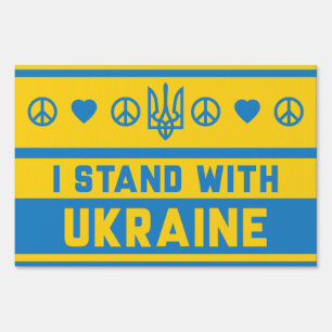 I Stand With Ukraine Sign