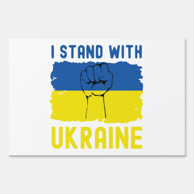 I Stand With Ukraine Sign (Front)