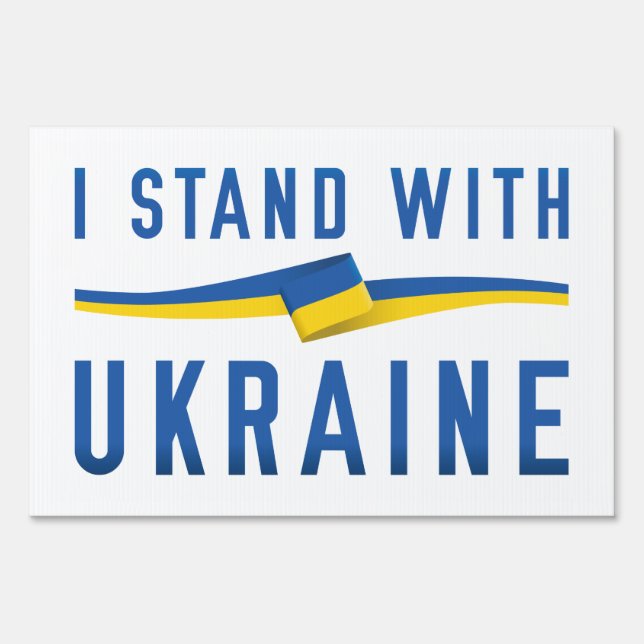 I Stand With Ukraine Sign (Front)