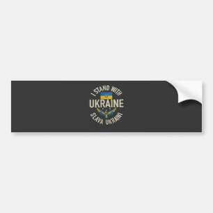 I Stand with Ukraine Slava Ukraini Bumper Sticker