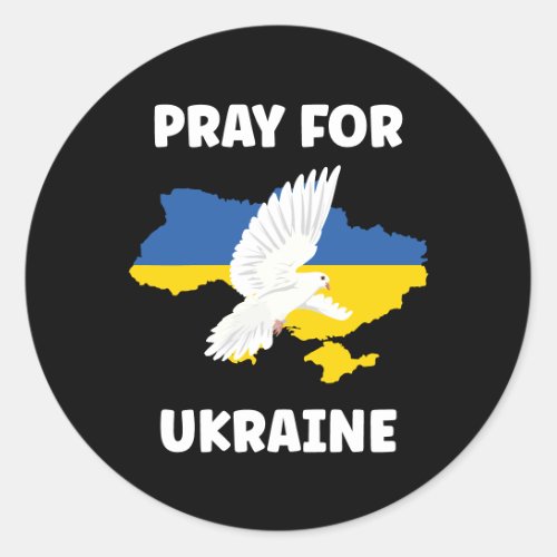 I Stand With Ukraine Slava Ukraini Classic Round Sticker