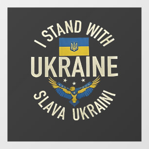 I Stand with Ukraine Slava Ukraini Window Cling