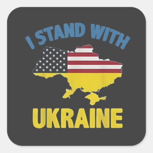I Stand with Ukraine  Square Sticker