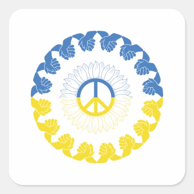 I Stand With Ukraine  Square Sticker (Front)