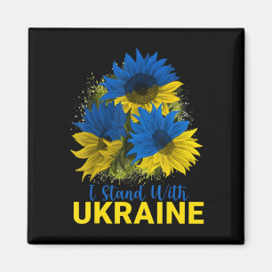 I Stand With Ukraine Sunflower Flag Peace Free Uk Magnet