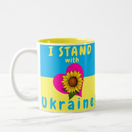 I Stand With Ukraine Sunflower Fundraising Mug