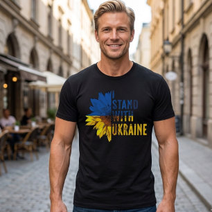 I stand with Ukraine. Sunflower symbol of Peace.  T-Shirt