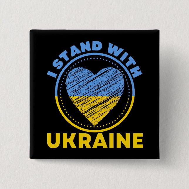 I STAND WITH UKRAINE - SUPPORT BUTTON (Front)