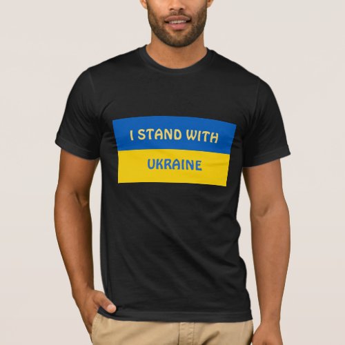 I Stand with Ukraine  Support   T_Shirt