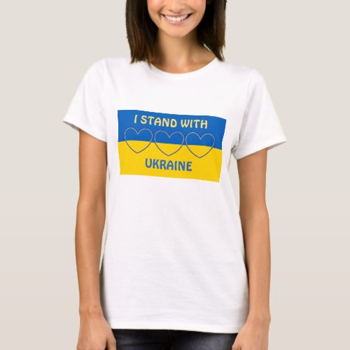 I Stand with Ukraine  Support   T_Shirt