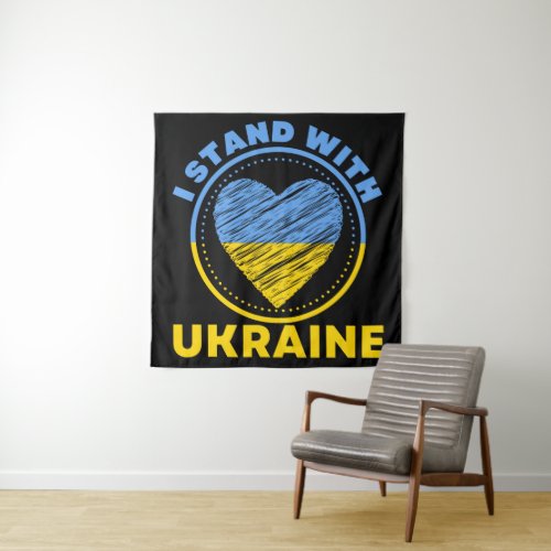 I STAND WITH UKRAINE _ SUPPORT TAPESTRY